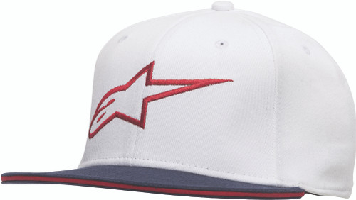 Ageless Flat Bill Hat White/Red Sm/Md