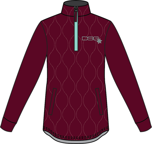 Cassandra Technical Sweater Garnet/Aqua 3x
