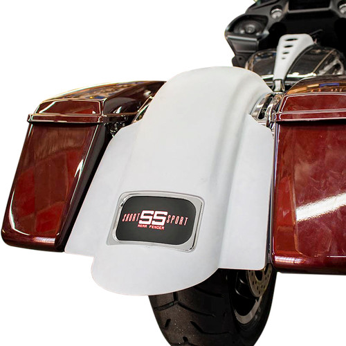 Swoop Short Sport Rear Fender W/Chrome Plate Frame Swoop Short Sport Rear Fender W/Chrome Plate Frame