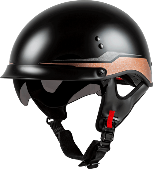 Hh 65 Half Helmet Source Full Dressed Black/Copper Sm