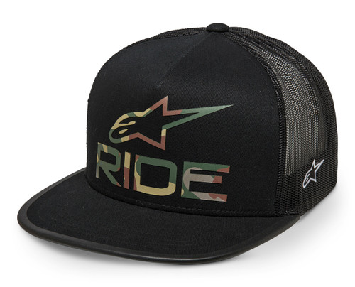 Ride 4.0 Camo Trucker Hat Black