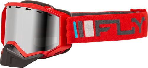 Zone Snow Goggle Red/Charcoal W/ Silver Mirror/Smoke Lens Zone Snow Goggle Red/Charcoal W/ Silver Mirror/Smoke Lens