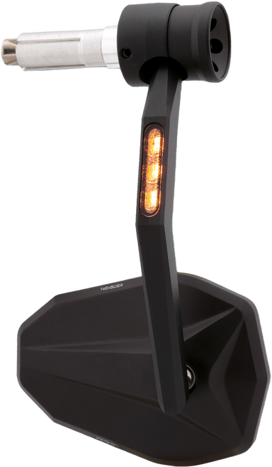 Victory Rim Bar End Mirror With Run Lights/Turn Signals