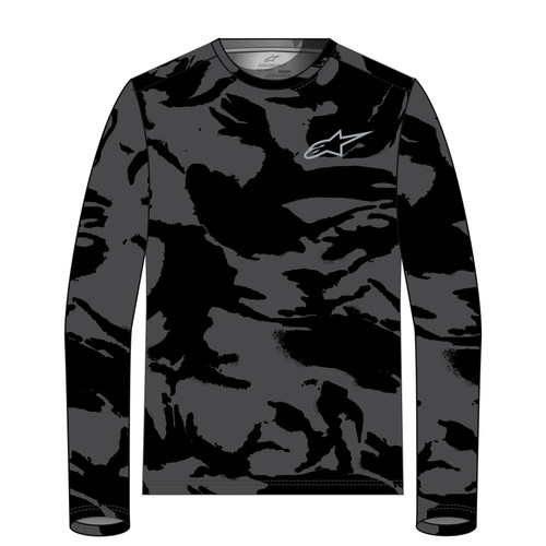 Camo Performance Ls Tee Black/Camo Xl