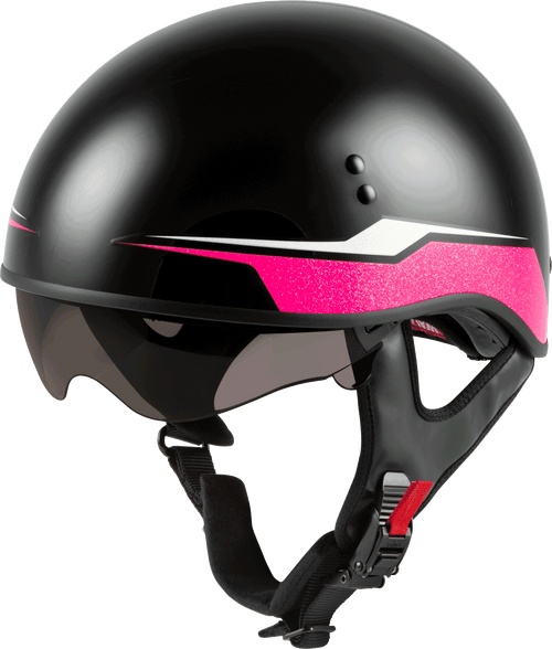 Hh 65 Half Helmet Source Naked Black/Pink Md