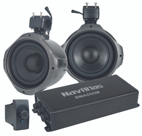 8 In. Cage Subwoofer Bundle With Mono Amplifier Pods 8 In. Cage Subwoofer Bundle With Mono Amplifier Pods