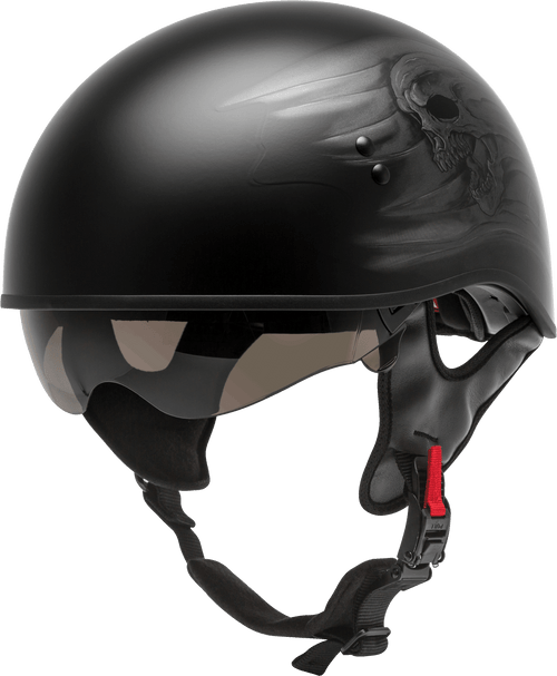 Hh 65 Half Helmet Ritual Naked Matte Black/Silver Lg