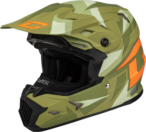 Mx 96s Splinter Helmet Matte Green/Orange Sm