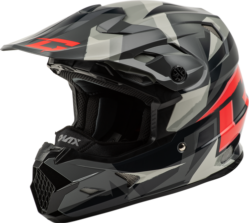 Mx 96s Splinter Helmet Black/Red/Grey 3x