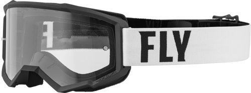 Youth Focus Goggle White/Black W/ Clear Lens 37-51336