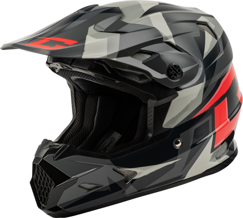 Mx 96 Splinter Helmet Black/Red/Grey Lg