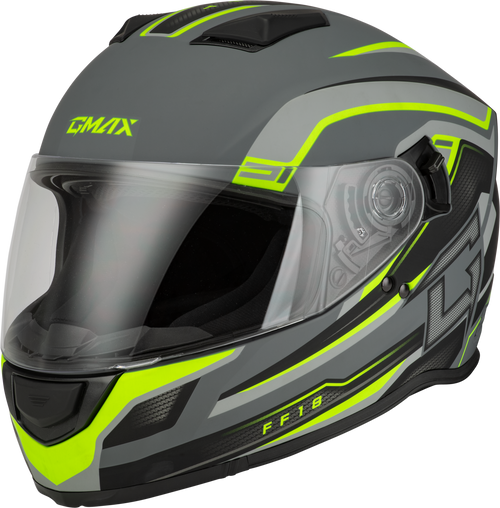 Ff 18 Drift Helmet Matte Grey/Hi Viz 2x