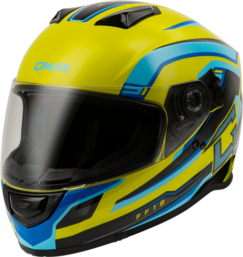 Ff 18 Drift Helmet Yellow/Blue/Black 2x