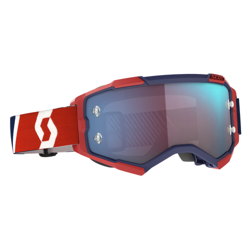 Fury Goggle Red/Blue Blue Chrome Works Lens Fury Goggle Red/Blue Blue Chrome Works Lens