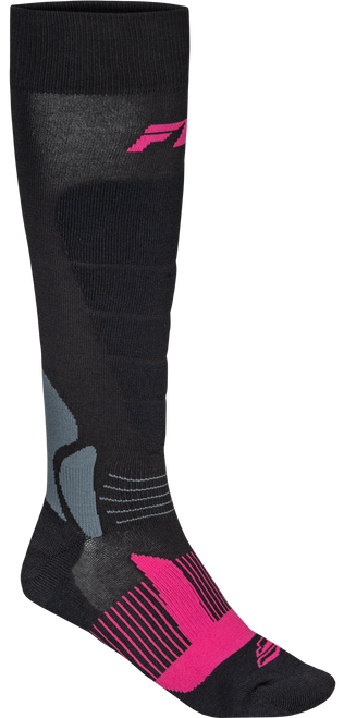 Snow Heavyweight Wool Sock Black/Pink Sm/Md Snow Heavyweight Wool Sock Black/Pink Sm/Md
