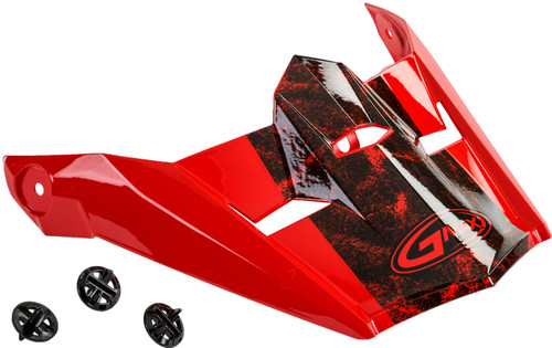 Visor W/Screws Dominant Mx 46y Red/Black/White Ys Yl Visor W/Screws Dominant Mx 46y Red/Black/White Ys Yl
