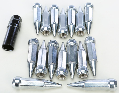 Spike Lug Nut 12mmx1.25 60' Chrome Tapered 17mm Hd W/Key Spike Lug Nut 12mmx1.25 60' Chrome Tapered 17mm Hd W/Key