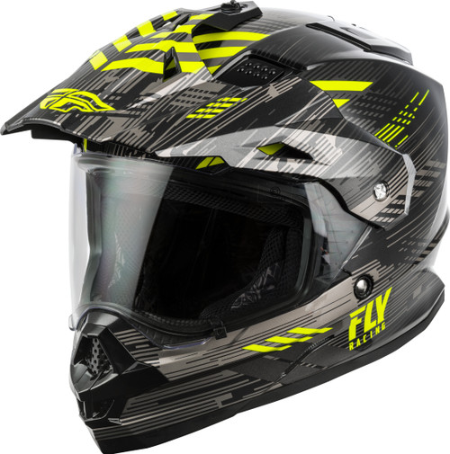 Trekker Quantum Helmet Black/Grey/Hi Vis Lg Trekker Quantum Helmet Black/Grey/Hi Vis Lg