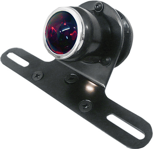 Retro Style Taillight Blk 1.5" O.D Red Lens Retro Style Taillight Blk 1.5" O.D Red Lens