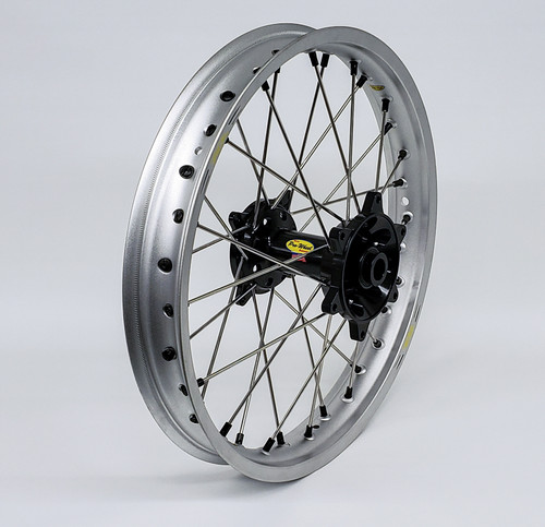 Wheel Rear 1.85x19 Black Hub Sil Rim/Sil Spoke/Blk Nipple Wheel Rear 1.85x19 Black Hub Sil Rim/Sil Spoke/Blk Nipple