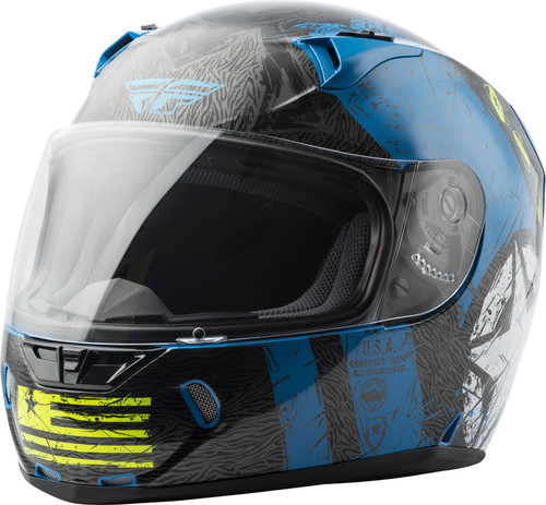 Revolt Liberator Helmet Blue/Hi Vis Xs Revolt Liberator Helmet Blue/Hi Vis Xs