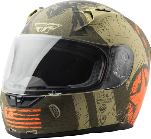 Revolt Liberator Helmet Matte Brown/Orange Xl Revolt Liberator Helmet Matte Brown/Orange Xl