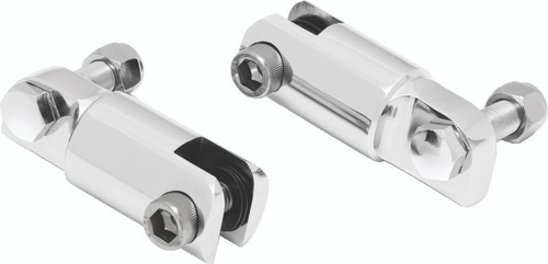 Kuryakyn 2-1/4in Stirrup Heel Rest Extenders Chrome