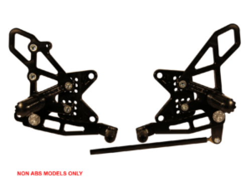 Vortex Racing 11-15 Kawasaki ZX-10R Ninja ZX1000 Rear Set- Black