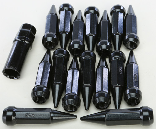 Spike Lug Nut 12mmx1.25 60' Black Tapered 17mm Hd W/Key Spike Lug Nut 12mmx1.25 60' Black Tapered 17mm Hd W/Key