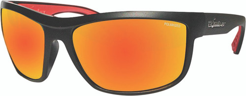 Hub Bomb Eyewear Matte Black W/Red Mirror Polarized Hub Bomb Eyewear Matte Black W/Red Mirror Polarized
