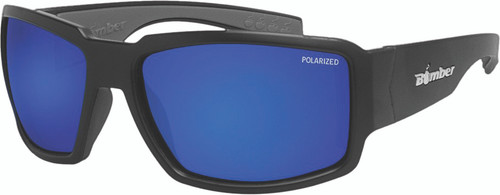 Boogie Bomb Eyewear Matte Black W/Blue Mirror Polarized Boogie Bomb Eyewear Matte Black W/Blue Mirror Polarized