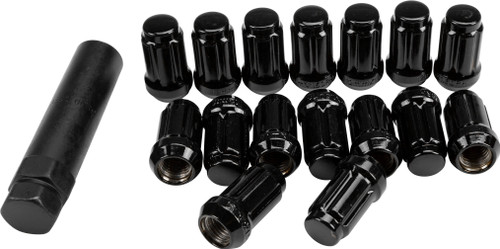 12mmx1.50 Lock Style Lug Nuts Black W/Key 16/Pk 12mmx1.50 Lock Style Lug Nuts Black W/Key 16/Pk