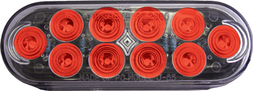 Trailer Light 6" Oval Euro 10 Led Red Trailer Light 6" Oval Euro 10 Led Red