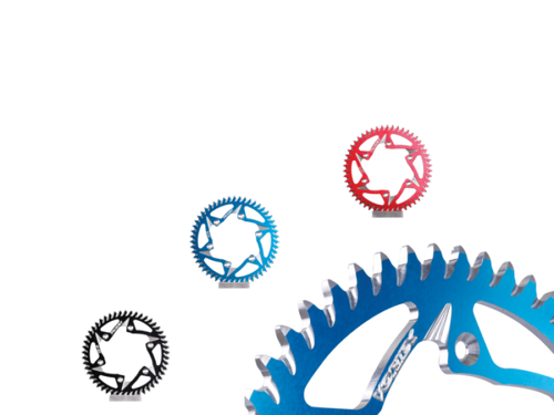 Vortex Racing Aluminum Rear Sprocket 420 54 Tooth- Blue 405ZB-54