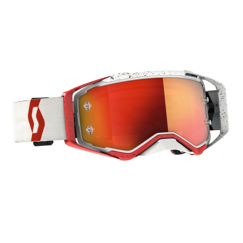 Prospect Goggle Red/White Orange Chrome Works Lens Prospect Goggle Red/White Orange Chrome Works Lens
