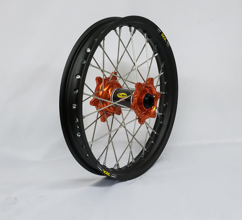 Wheel Rear 2.15x18 Orange Hub Blk Rim/Sil Spoke/Sil Nipple Wheel Rear 2.15x18 Orange Hub Blk Rim/Sil Spoke/Sil Nipple