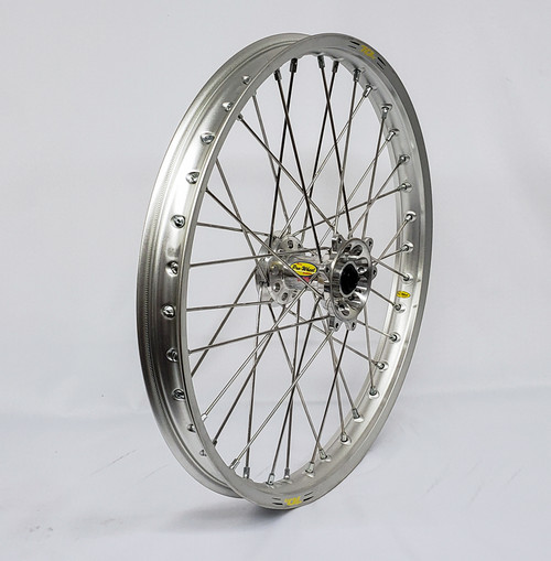 Wheel Front 1.60x21 Silver Hub Sil Rim/Sil Spoke/Sil Nipple