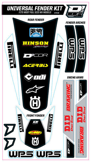 Trim Kit White Wps Universal For Full Size Motorcycles