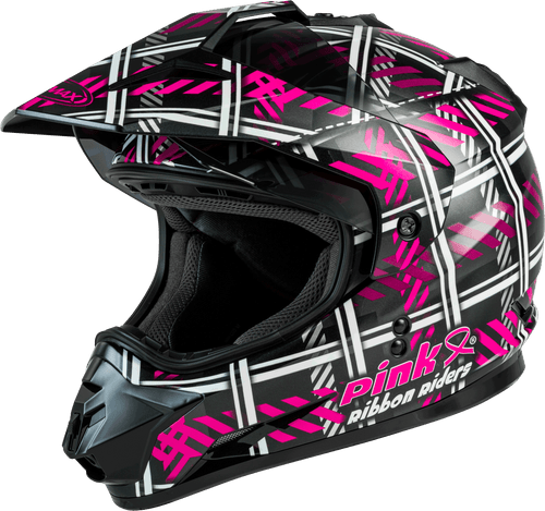 Gm 11 Dual Sport Pink Ribbon Riders Helmet Black/Pink Md