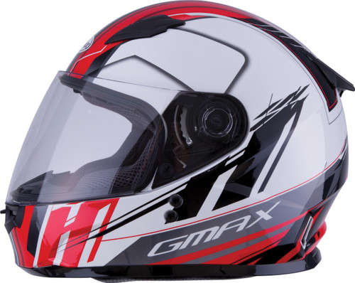 Youth Gm 49y Full Face Rogue Helmet White/Red Ys