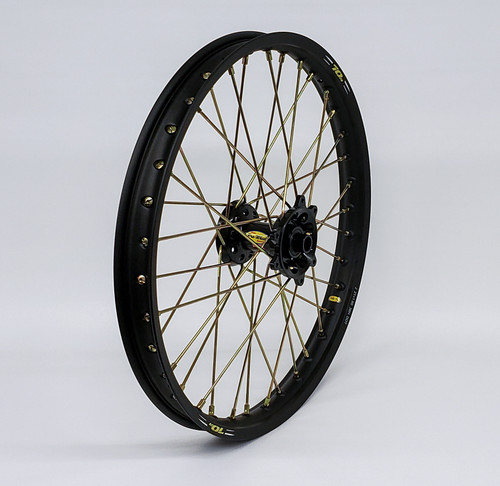 Wheel Front 1.60x21 Black Hub Blk Rim/Gld Spoke/Gld Nipple 23-4502244