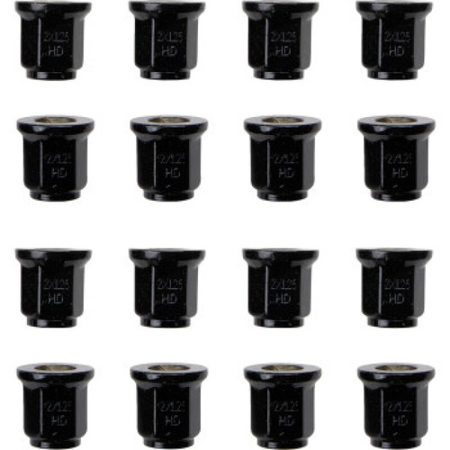 ITP Lug Nuts (Box of 16) - 10x1.25 Flat Base / 17mm Head - Black