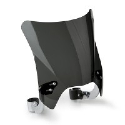 National Cycle Fits 52-56 mm. O.D. Mohawk Chrome Hardware/Straight Bracket/Windshield-Dark Tint