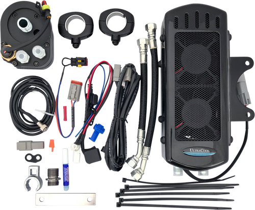 Side Mount Oil Cooler Tc Touring `09 16  Gloss Blk