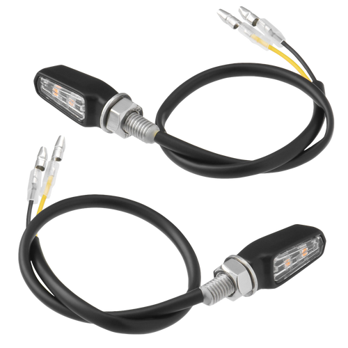 701 Led Turn Signals Black W/Clear Lens Pr