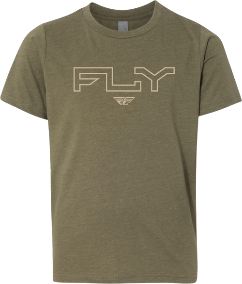 Youth Fly Edge Tee Military Green Ys