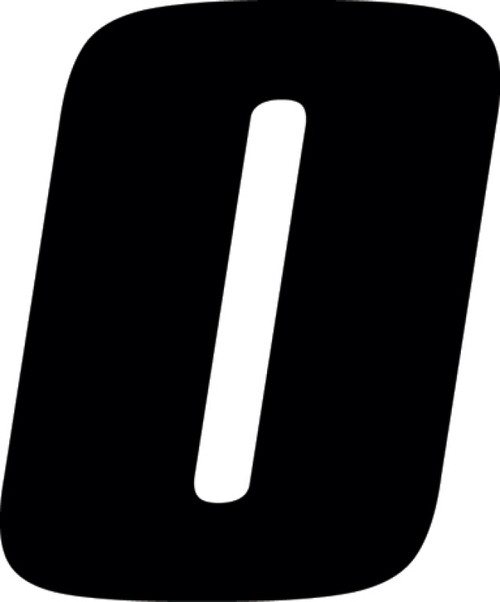 Hardline Dirt Digits 3pk 7 in. - High Gloss Number 0 - Black