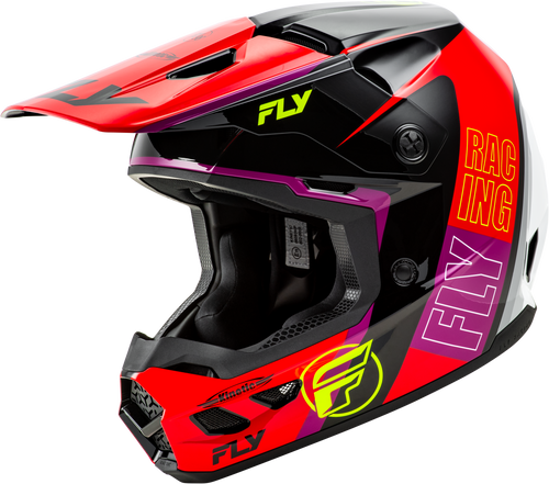 Kinetic Rally Helmet Red/Black/White Sm