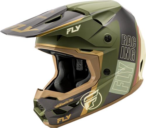 Kinetic Rally Helmet Matt Moss Gry/Khaki/Off Wht Lg Kinetic Rally Helmet Matt Moss Gry/Khaki/Off Wht Lg
