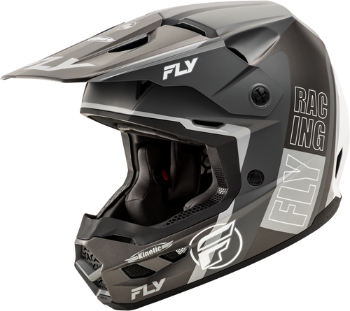 Kinetic Rally Helmet Matte Grey/Black/White Lg